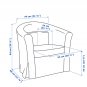IKEA Ektorp TULLSTA Armchair SLIPCOVER Chair Cover LOFALLET BEIGE Off White