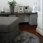 IKEA Ektorp Footstool COVER Ottoman Slipcover SVANBY GRAY Grey Linen Blend