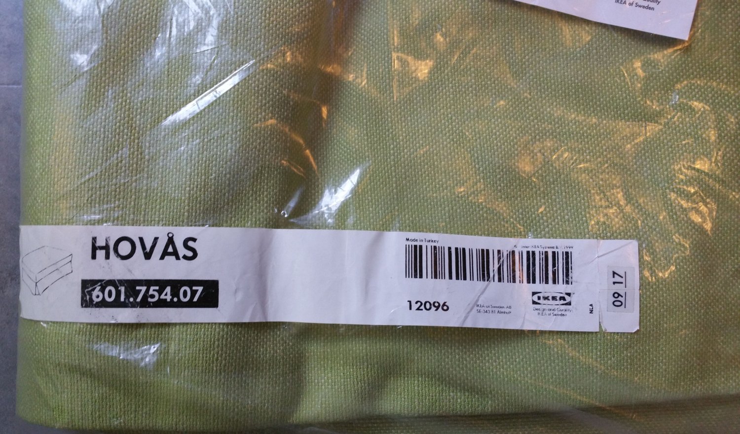 IKEA Hovas HOVÅS Footstool SLIPCOVER Ottoman Cover KALLVIK Light GREEN