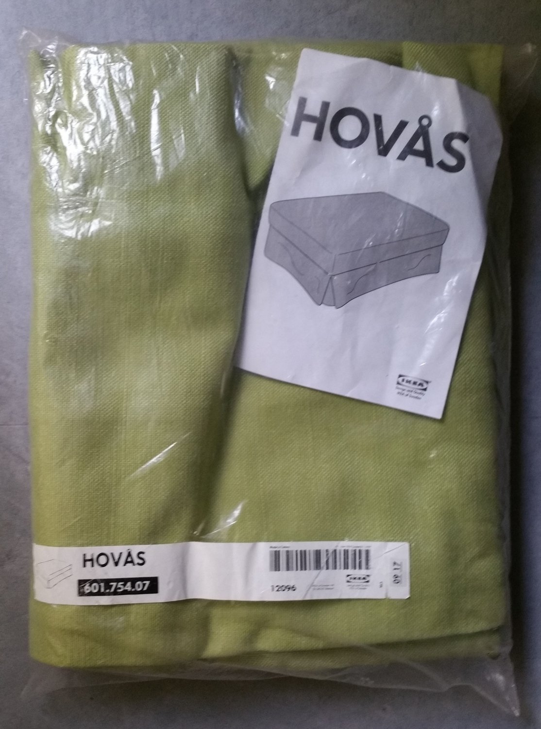 IKEA Hovas HOVÅS Footstool SLIPCOVER Ottoman Cover KALLVIK Light GREEN
