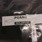 IKEA Poang LEATHER Footstool CUSHION ROBUST GLOSE BLACK Ottoman Cover POÄNG Top Grain