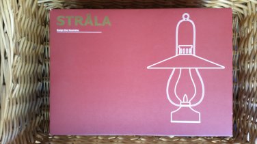 IKEA Strala LED Lantern OUTDOOR Indoor Black Lamp Battery Op STRÃ�LA Winter Xmas Colonial light