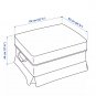 IKEA Ektorp Footstool SLIPCOVER Ottoman Cover STENASA WHITE Off-White Stenåsa Linen Blend