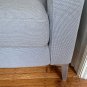IKEA Karlstad 2 Seat Sofa and Footstool SLIPCOVERS Loveseat Covers KORNDAL MEDIUM GRAY New