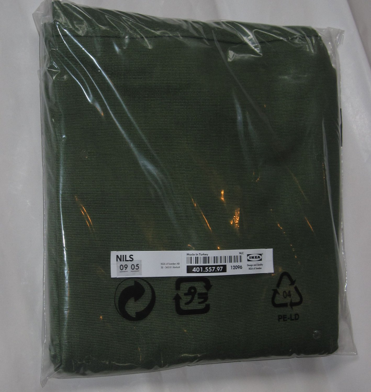 IKEA Nils Dining Chair SLIPCOVER Cover SIVIK DARK GREEN Discontinued