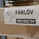 IKEA Farlov Armchair w Footstool SLIPCOVER Ottoman Chair Cover Djuparp Dark Gray FÄRLÖV Velvet