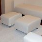 IKEA Klippan Footstool SLIPCOVER Pouffe Cover ALME WHITE Cotton