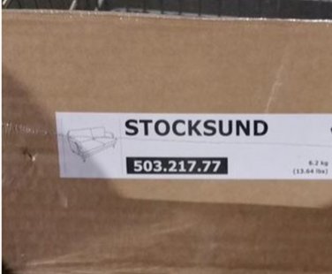 IKEA Stocksund 3 Seat 78" Sofa SLIPCOVER Cover LJUNGEN GRAY Velvet Grey New