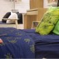 IKEA Beata Blom Blue Chartreuse KING Duvet COVER and Pillowcases Set RETRO Floral