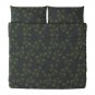 IKEA Beata Blom Blue Chartreuse KING Duvet COVER and Pillowcases Set RETRO Floral