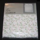 IKEA Skoghall QUEEN Full Double Duvet COVER and Pillowcases Set WHITE PINK GREEN Floral