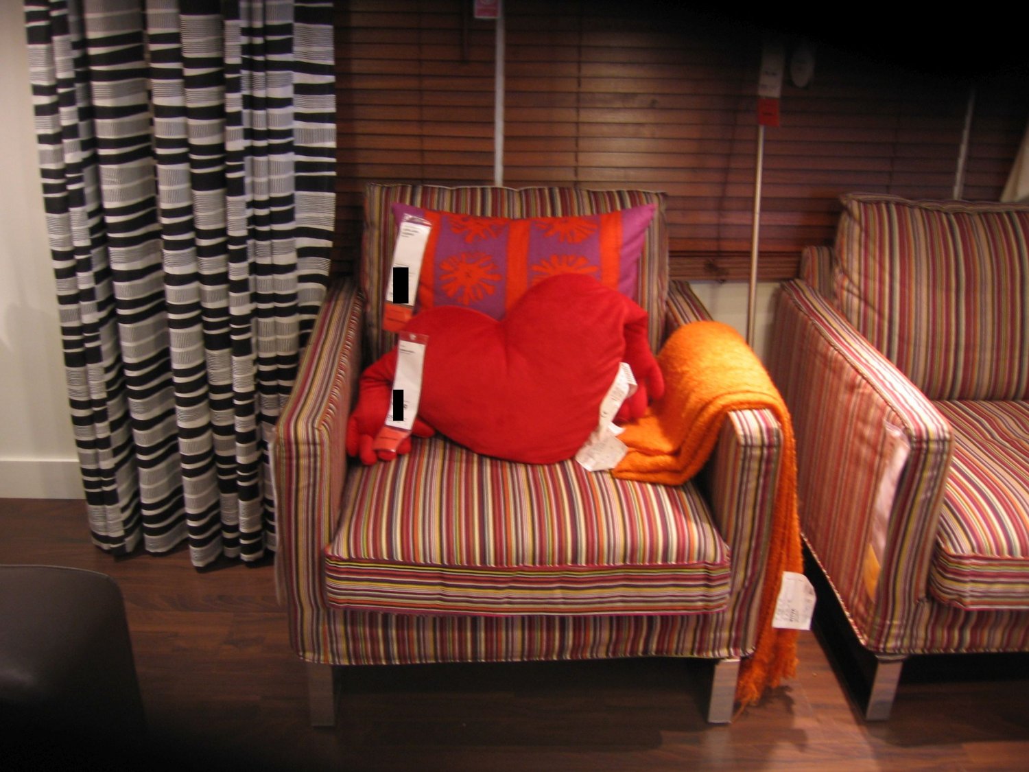 IKEA Mellby Armchair SLIPCOVER Chair Cover KULLADAL Multicolor Stripes New