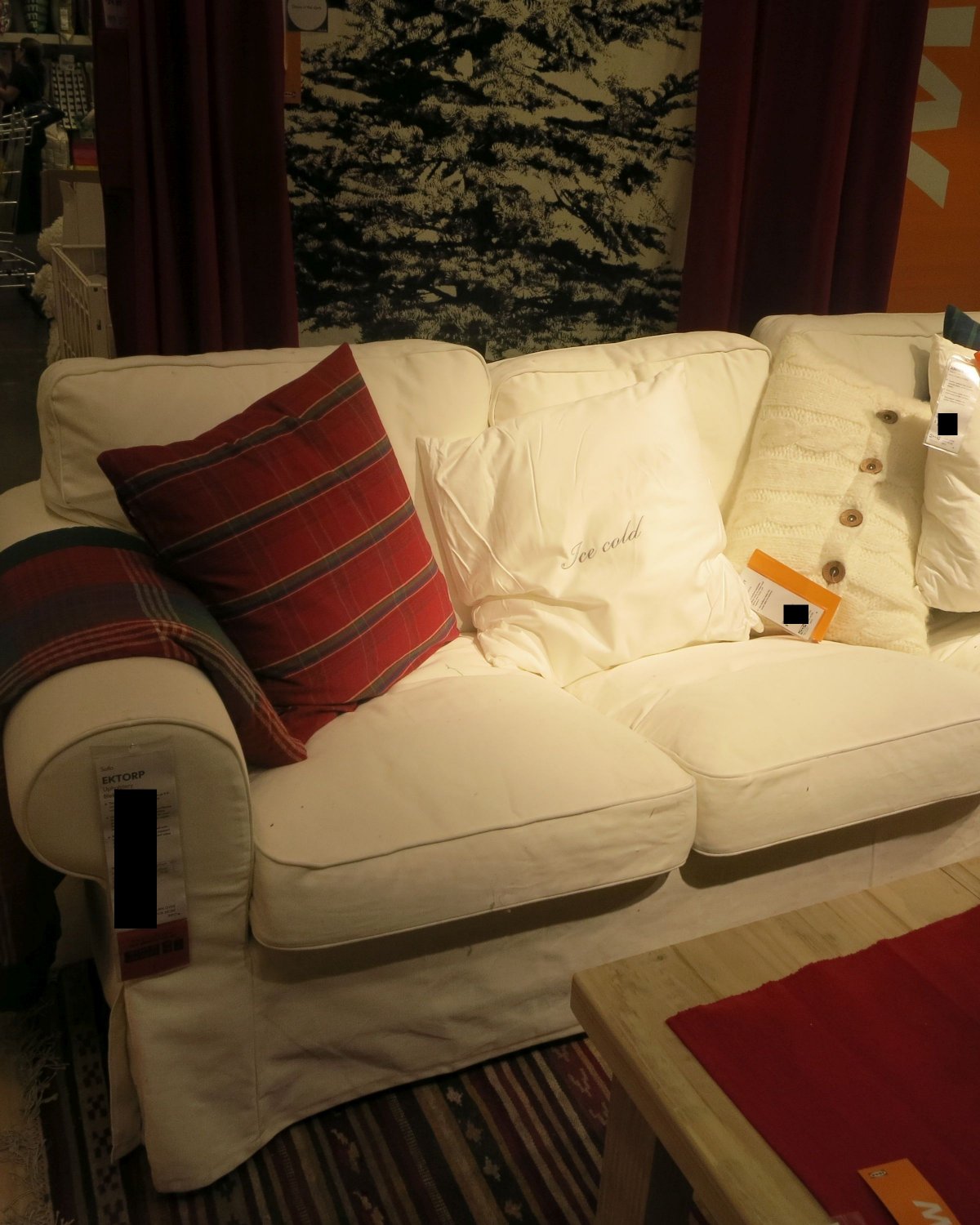 IKEA Ektorp 2+2 Corner Sofa COVER Slipcover BLEKINGE WHITE 4 Seat