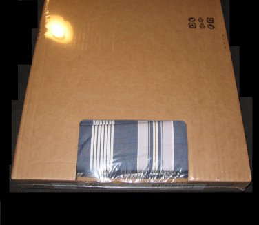 IKEA Ektorp Free-Standing Chaise COVER Slipcover ABYN BLUE White Stripes Ã�byn