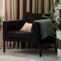 IKEA Koarp Armchair SLIPCOVER Chair Cover SAXEMARA BLACK BLUE black-blue