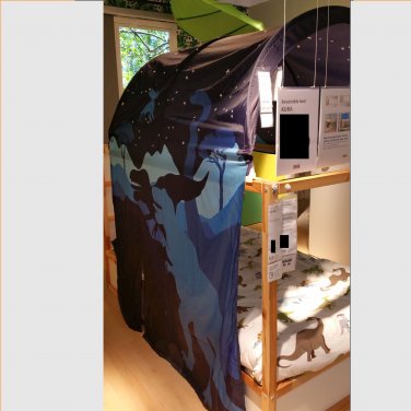 IKEA Child's KURA Dinosaur Bed Canopy Tent Toy Xmas Girl Boy Blue