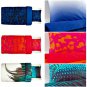 IKEA Giltig Twin Single Duvet COVER Pillowcase Set BLUE Black KATIE EARY Modern Art Camo Sateen