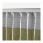 IKEA Ingert CURTAINS Drapes 2 Panels GREEN w tie-backs 98" Heavy Textured Cotton Linen