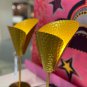IKEA Karismatisk Zandra Rhodes Lampshade Gold Lamp Shade Ltd Edition Tulip Lily trumpet shape