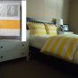 IKEA Varmt Rand TWIN Single Duvet COVER and Pillowcase Set ORANGE White Cabana Stripes creamsicle