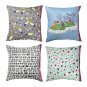 IKEA Glodande Cushion Cover EURO Pillow Sham 20x20 GL&Atilde;�DANDE Blue Alien Clouds Futuristic WONDERMOOI