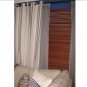 IKEA Estrid CURTAINS Drapes 2 Panels Beige Blue Gray Stripes Cotton 98" Grommet Eyelet Top