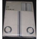 IKEA Estrid CURTAINS Drapes 2 Panels Beige Blue Gray Stripes Cotton 98" Grommet Eyelet Top