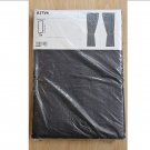 IKEA Ritva GRAY Grey CURTAINS Drapes w tie-backs HEAVY COTTON 98" discontinued