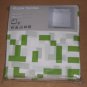 IKEA Hulda Teckna Green KING DUVET COVER Set MODERN Abstract Pixel Design