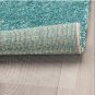 IKEA Langsted RUG Area Throw Mat LOW PILE Blue Green Turquoise