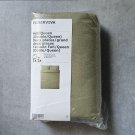 IKEA Puderviva QUEEN Full Duvet COVER and Pillowcases Set LINEN Light Olive Green
