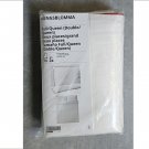 IKEA Kungsblomma QUEEN Full DUVET COVER and Pillowcases Set White Red Cotton Lyocell