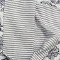 IKEA Junimagnolia TWIN Single Duvet COVER and Pillowcase Set BLUE Floral Vine Ticking Stripes