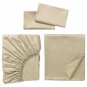 IKEA Nattjasmin KING SHEETS and Pillowcases Set BEIGE 310 Thread Count