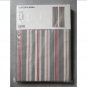 IKEA Bergskrabba Drapes CURTAINS Gray Red Natural White STRIPES 2 Panels Linen Blend Grey