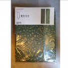 IKEA Blabarsmott CURTAINS Drapes 2 Panels Green Leaf 98" Black Out Privacy Room Darkening