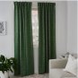 IKEA Blabarsmott CURTAINS Drapes 2 Panels Green Leaf 98" Black Out Privacy Room Darkening