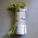 IKEA Torva Throw Baby BLANKET Cotton sweater knit Green blue red white stripes tassels