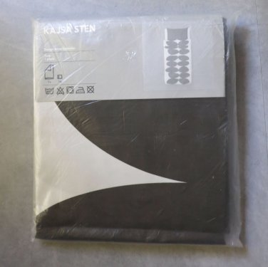 IKEA Kajsa Sten TWIN Duvet COVER Set BLACK BROWN Mod Retro OVALS Dorm