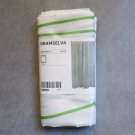 IKEA Dramselva Fabric SHOWER Curtain GREEN Bamboo Pattern Lines WHITE
