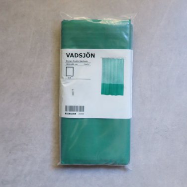 IKEA Vadsjon Fabric SHOWER Curtain DARK GREEN White Stripe VADSJÃN Retro