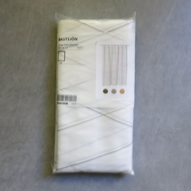 IKEA  Bastsjon Fabric SHOWER Curtain White Gray Beige BASTSJ&Atilde;�N Paulin Machado