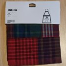 IKEA Snokul Chef's Baker's BIB APRON Red Green Blue Plaid Snökul Xmas BBQ Adult