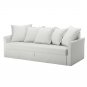 IKEA Holmsund 3 Seat Sofa Bed SLIPCOVER ORRSTA LIGHT WHITE GRAY Cover for sleeper sofa white-gray
