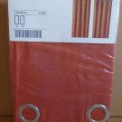 IKEA Mariam CURTAINS Drapes 2 Panels ORANGE Grommet Eyelet Header 98"