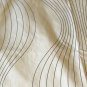 IKEA Kajsa CURTAINS Drapes 2 Panels Beige w Gray Cotton 98" Grommet Eyelet Top