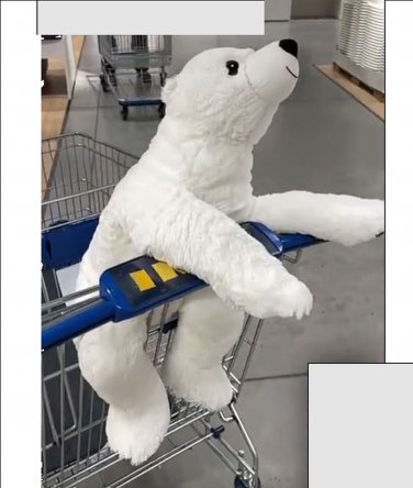 IKEA Snuttig POLAR BEAR Soft Plush Toy WHITE Xmas ADORABLE NWT Klappar