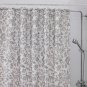 IKEA Blekviva SHOWER CURTAIN Gray White Floral FABRIC 71in