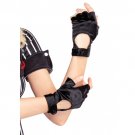 Fingerless Motorcycle Gloves with Velcro Strap