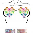 Prism Adhesive Jewel Nipple Stickers